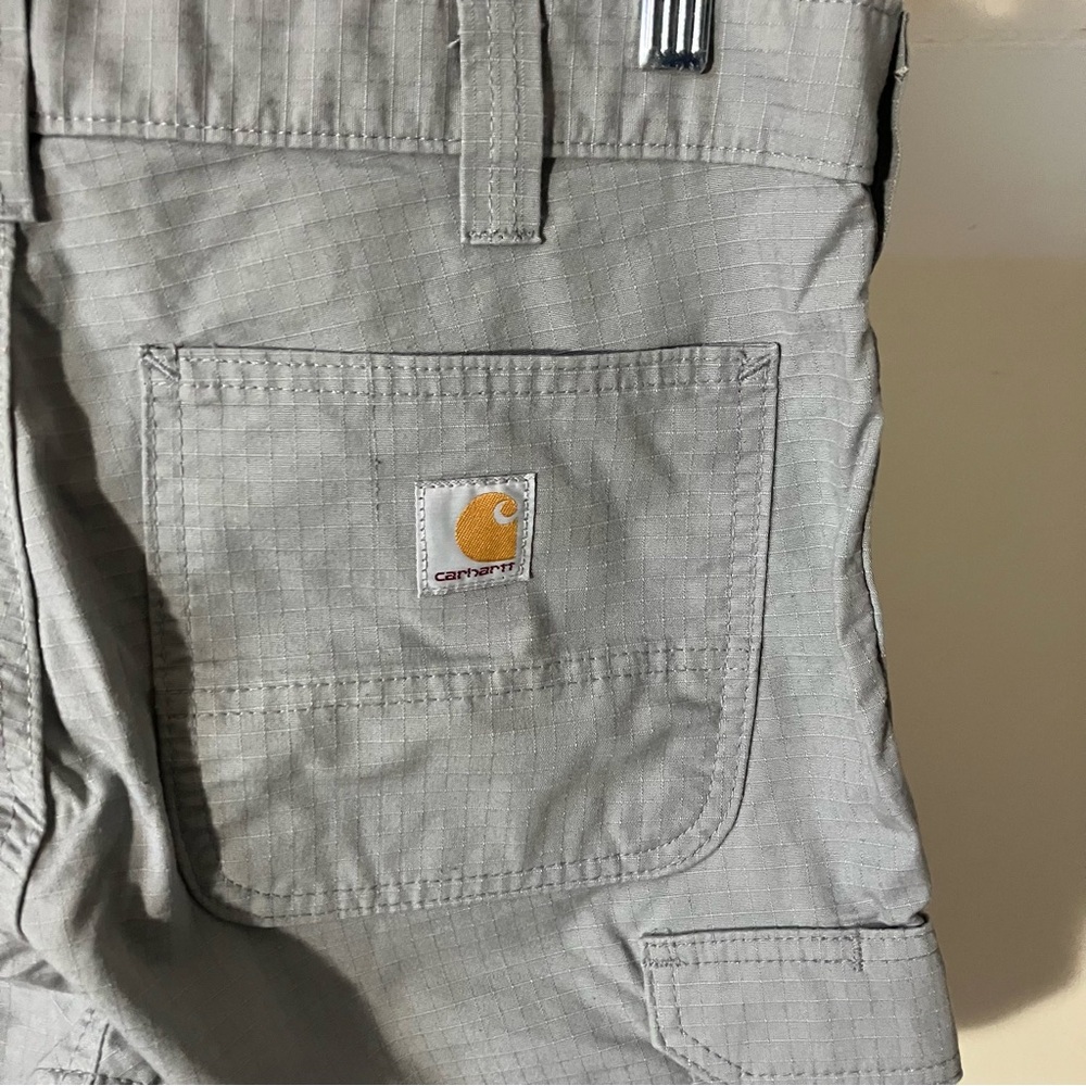 Men’s Carhartt Gray Relaxed Fit Rip Stop Force Broxton Cargo Shorts size 32 - Picture 5 of 7